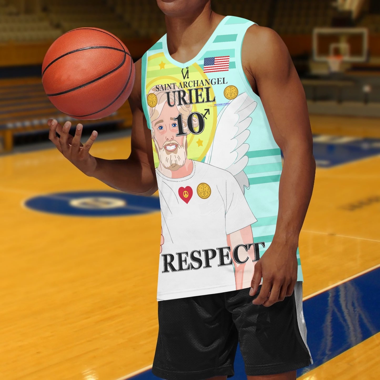 Basketball Jersey GLOBAL FREEDOM UNITED ARCHANGEL URIEL USA 10