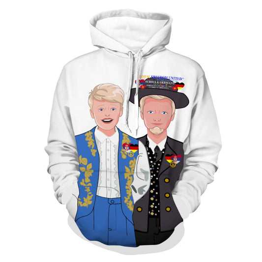 Hoodie GLOBAL FREEDOM UNITED© Men Serbia & Germany V2