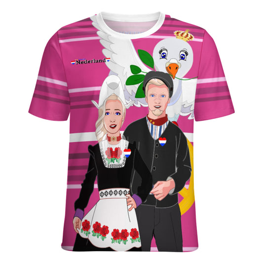 Women´s T-shirt 2 GLOBAL FREEDOM UNITED© Couple Nederland Pink