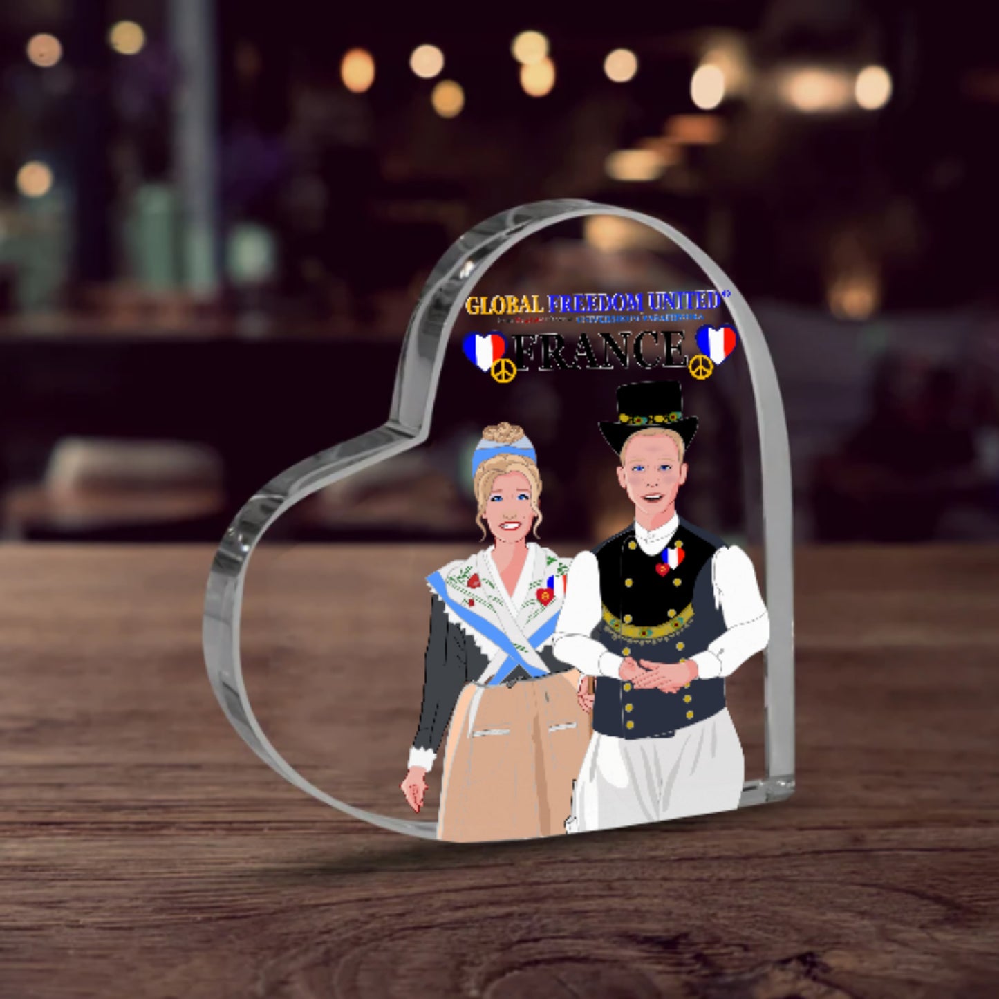 Acryl Haerd GLOBAL FREEDOM UNITED© Couple France Tradition