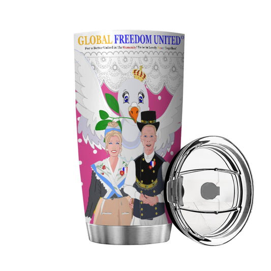 Tumbler GLOBAL FREEDOM UNITED© Couple French Pink2
