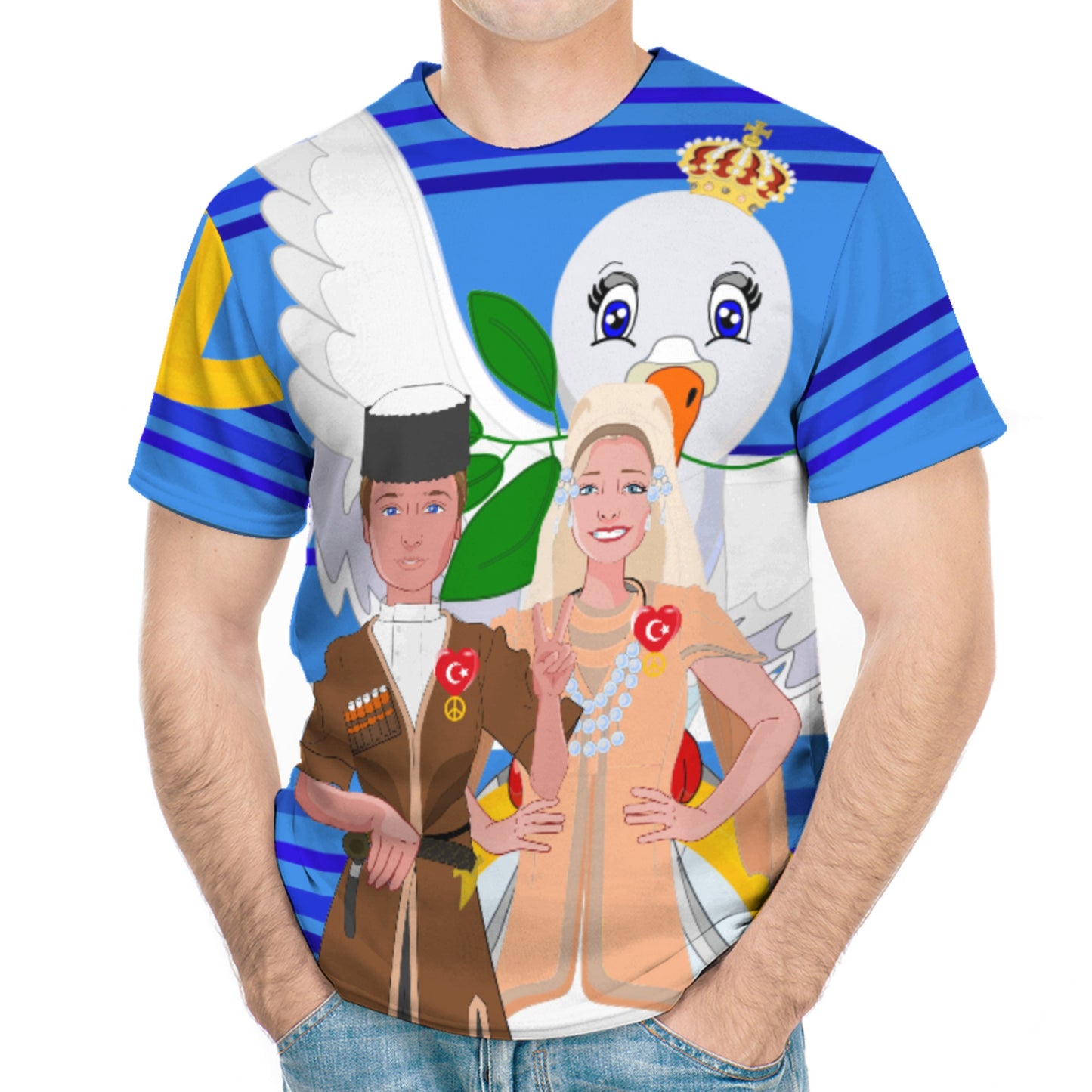 Men´s T-shirt GLOBAL FREEDOM UNITED© Couple Turkey Deep Blue