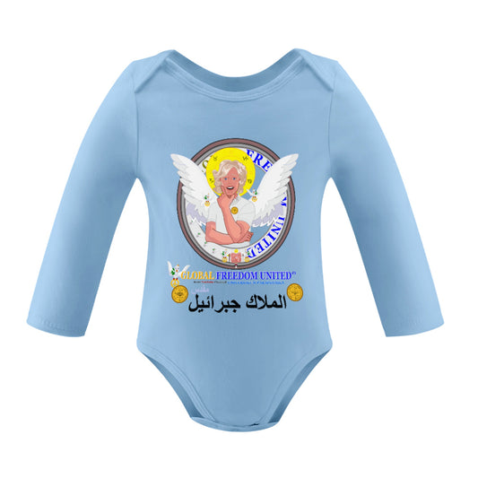 Baby Long-sleeve Bodysuit GLOBAL FREEDOM UNITED© Archangel Gabriel Arabic
