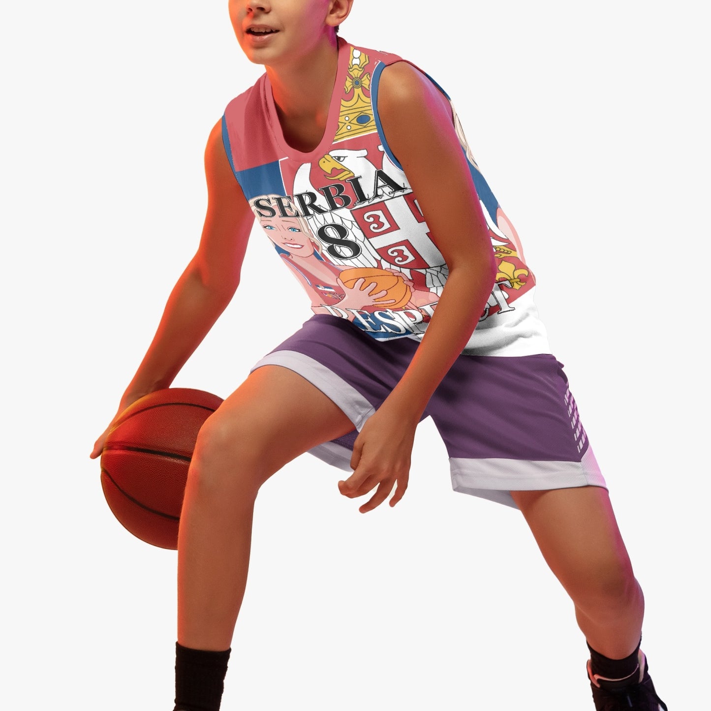 Kids Basketball Jersey GLOBAL FREEDOM UNITED GIRLS SERBIA V2 8
