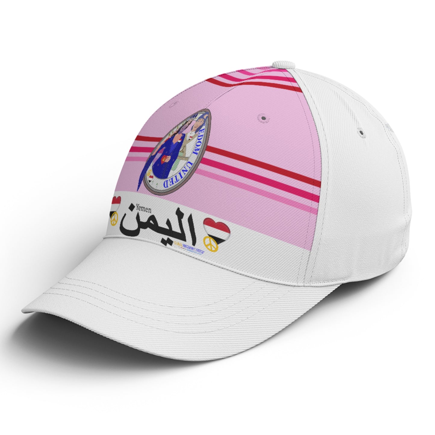 Basketball Cap GLOBAL FREEDOM UNITED© Couple Yemen Pink1