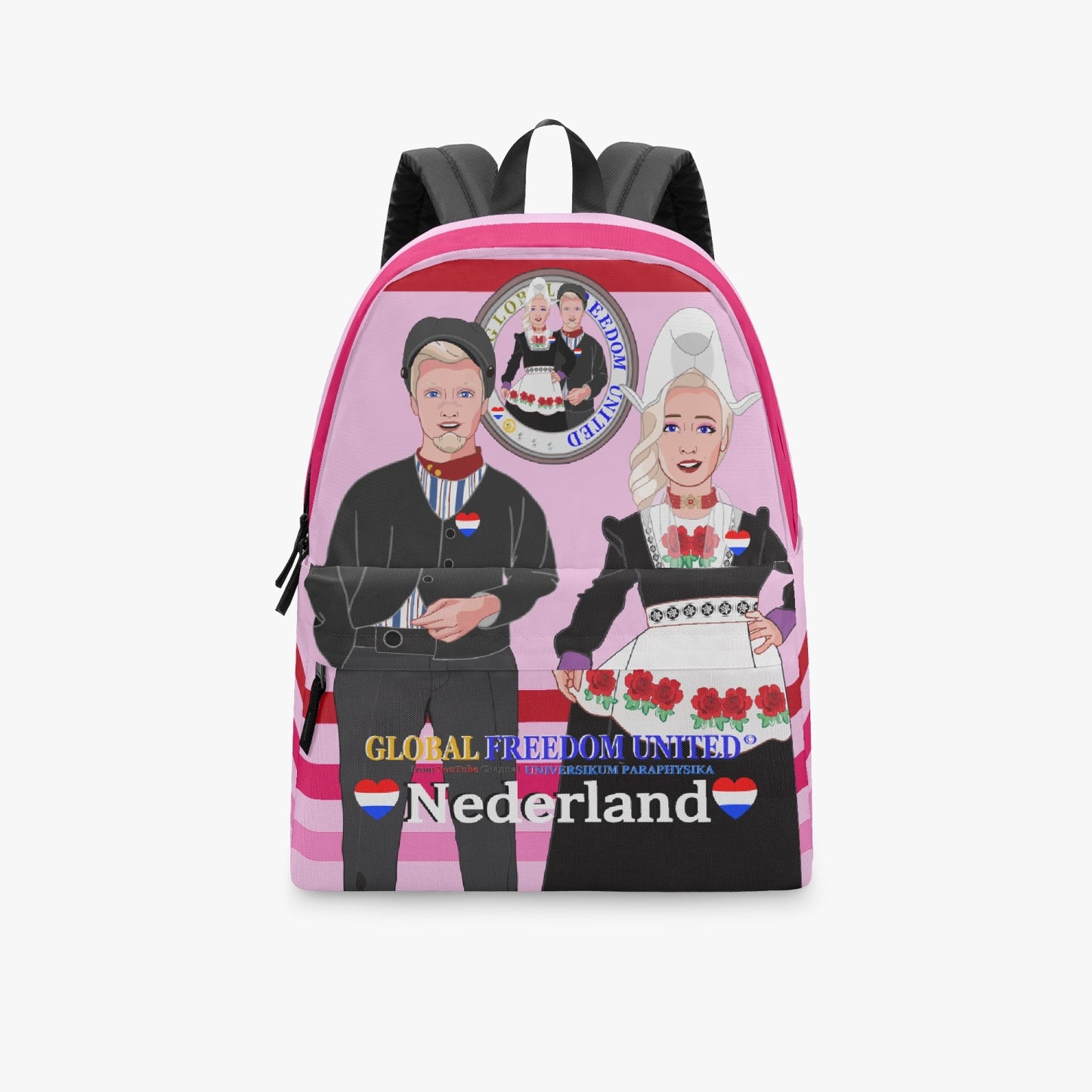 GLOBAL FREEDOM UNITED© Couple Nederland Pink1 - All-over-print Canvas Backpack