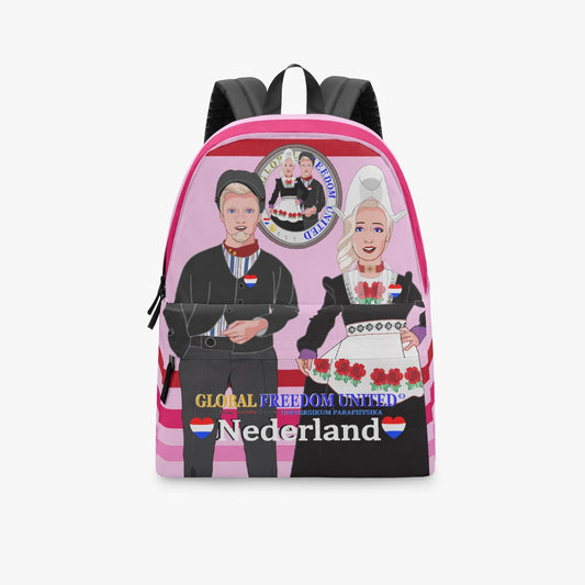 GLOBAL FREEDOM UNITED© Couple Nederland Pink1 - All-over-print Canvas Backpack