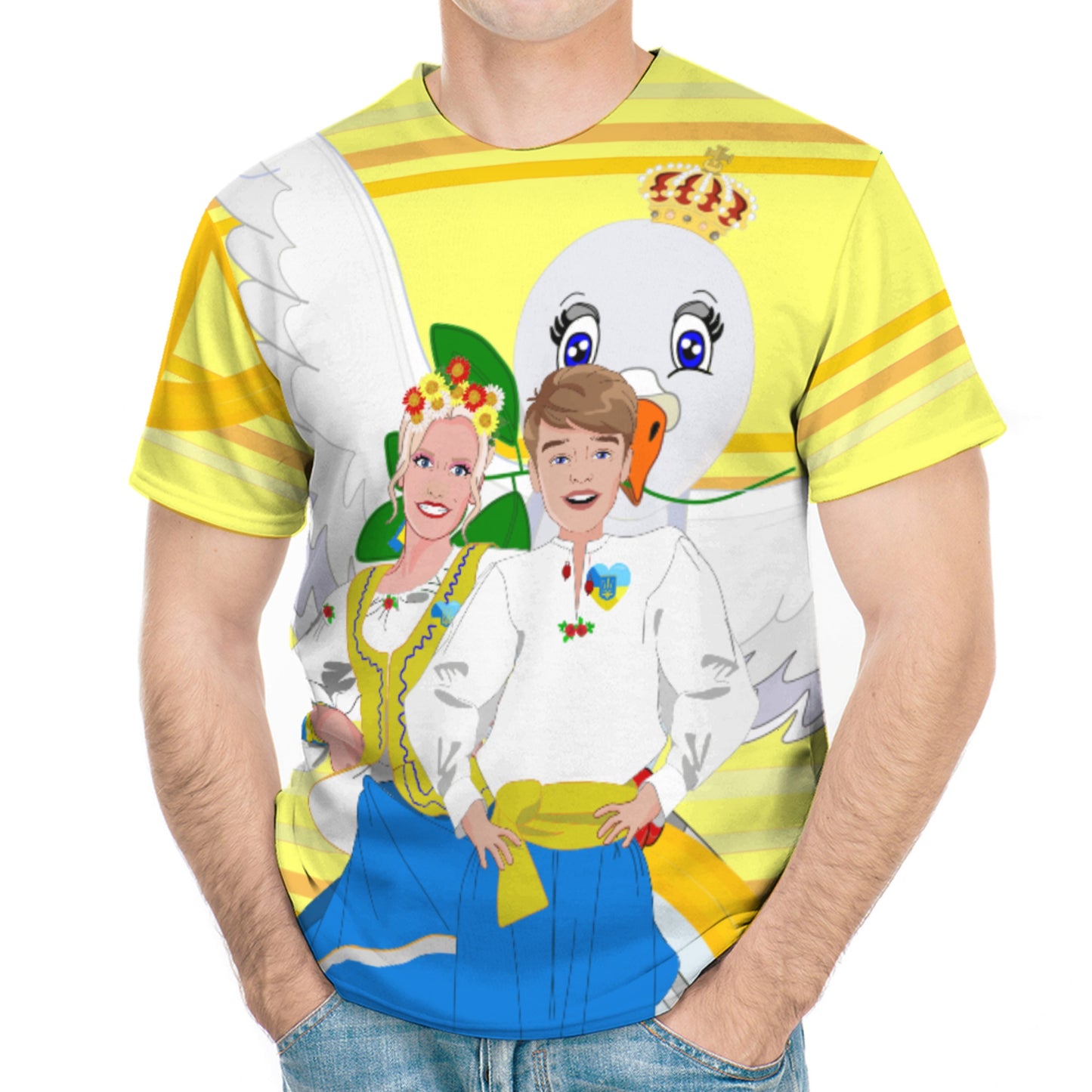 Women´s T-shirt GLOBAL FREEDOM UNITED© Couple Ukrain Yellow