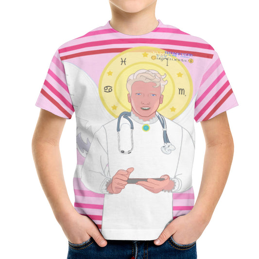 Kid´s T-shirt GLOBAL FREEDOM UNITED© Archangel Rafael German Pink1