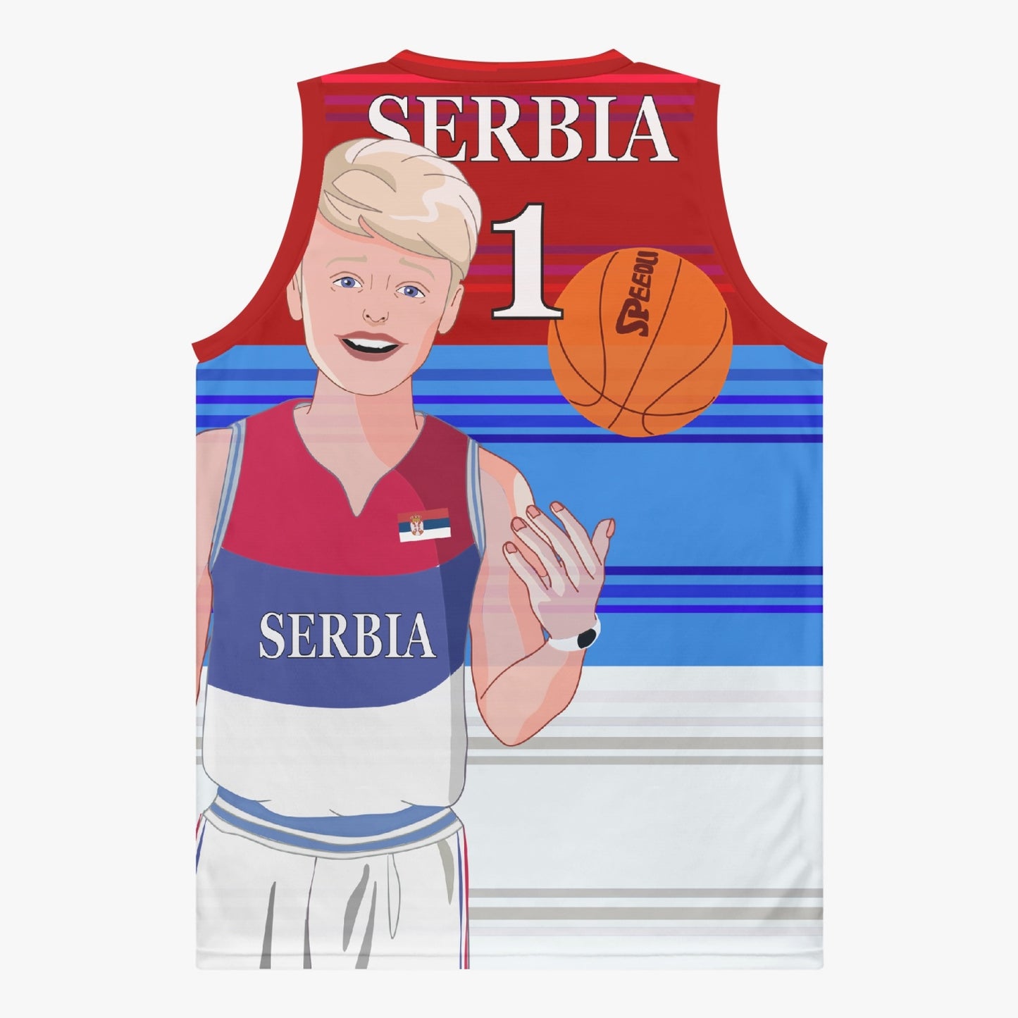 Basketball Jersey GLOBAL FREEDOM UNITED COUPLE EDITION SERBIA MEN V1 1