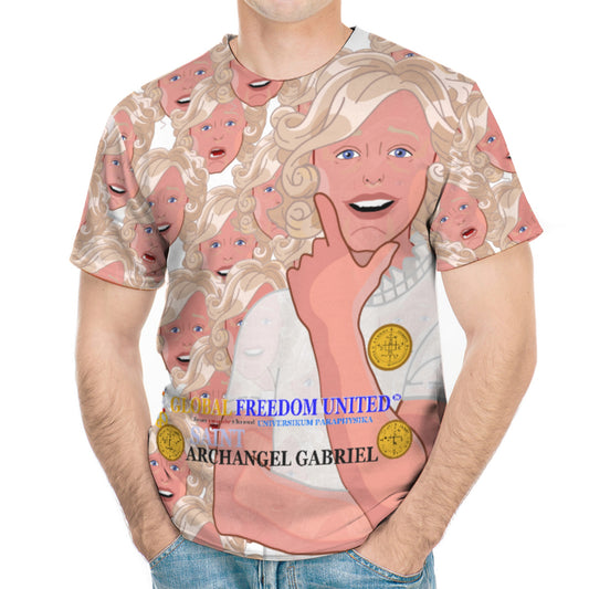 Men´s T-shirt GLOBAL FREEDOM UNITED© Archangel Gabriel Faces