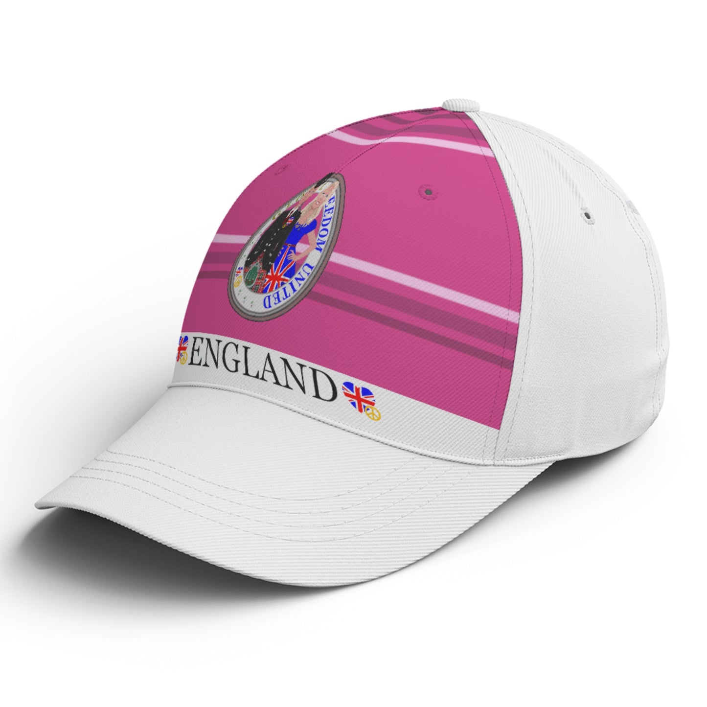 Basketball Cap GLOBAL FREEDOM UNITED© Couple England Pink2