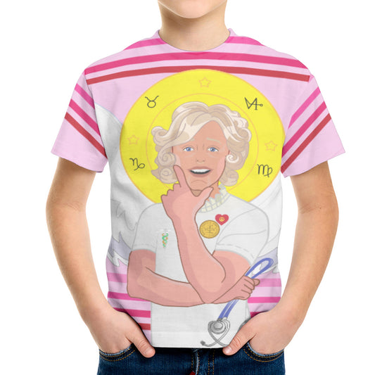 Kid´s T-shirt 2 GLOBAL FREEDOM UNITED© Archangel Gabriel Croatia  Pink1