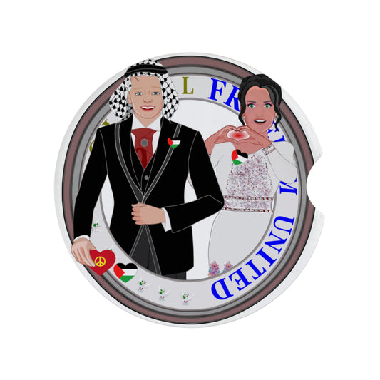Ceramic Car Coaster  Global Freedom United© Couple Palestina