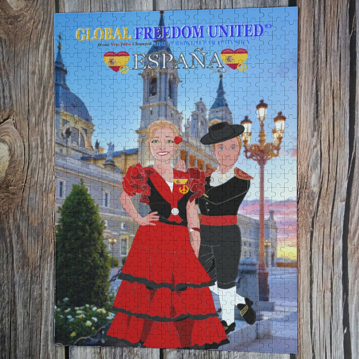 Wood Puzzle GLOBAL FREEDOM UNITED© Couple Spain