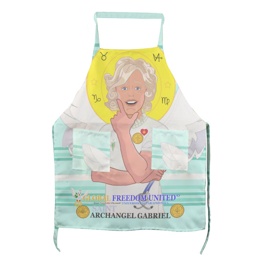 Apron GLOBAL FREEDOM UNITED© Archangel Gabriel English Light Green