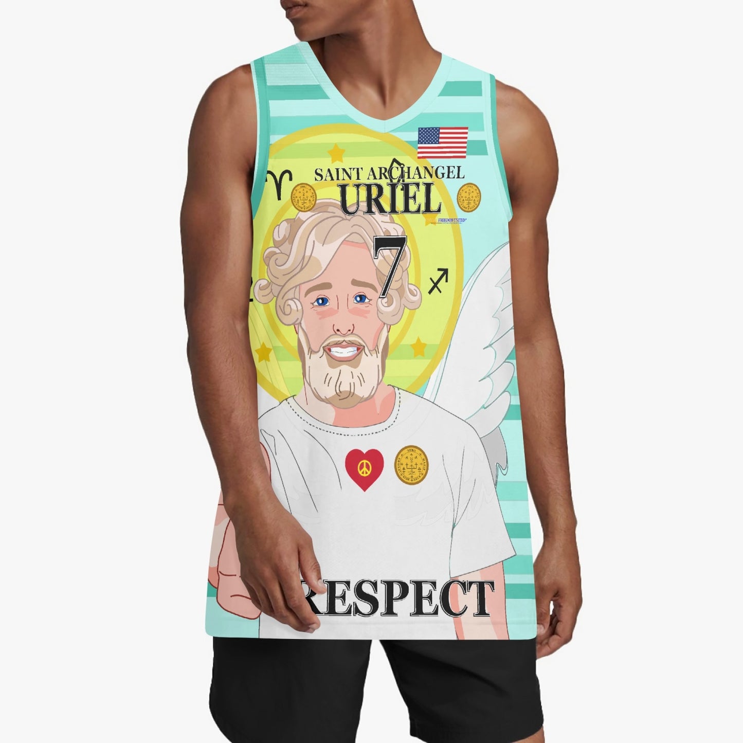Basketball Jersey GLOBAL FREEDOM UNITED ARCHANGEL URIEL USA 7