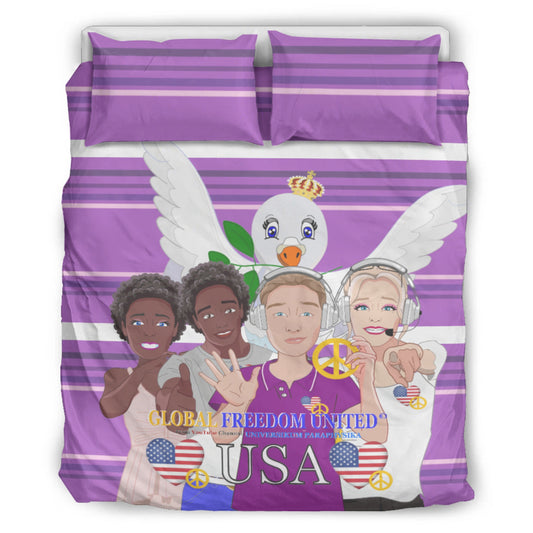 Bed Line GLOBAL FREEDOM UNITED© Couple USA Lilac
