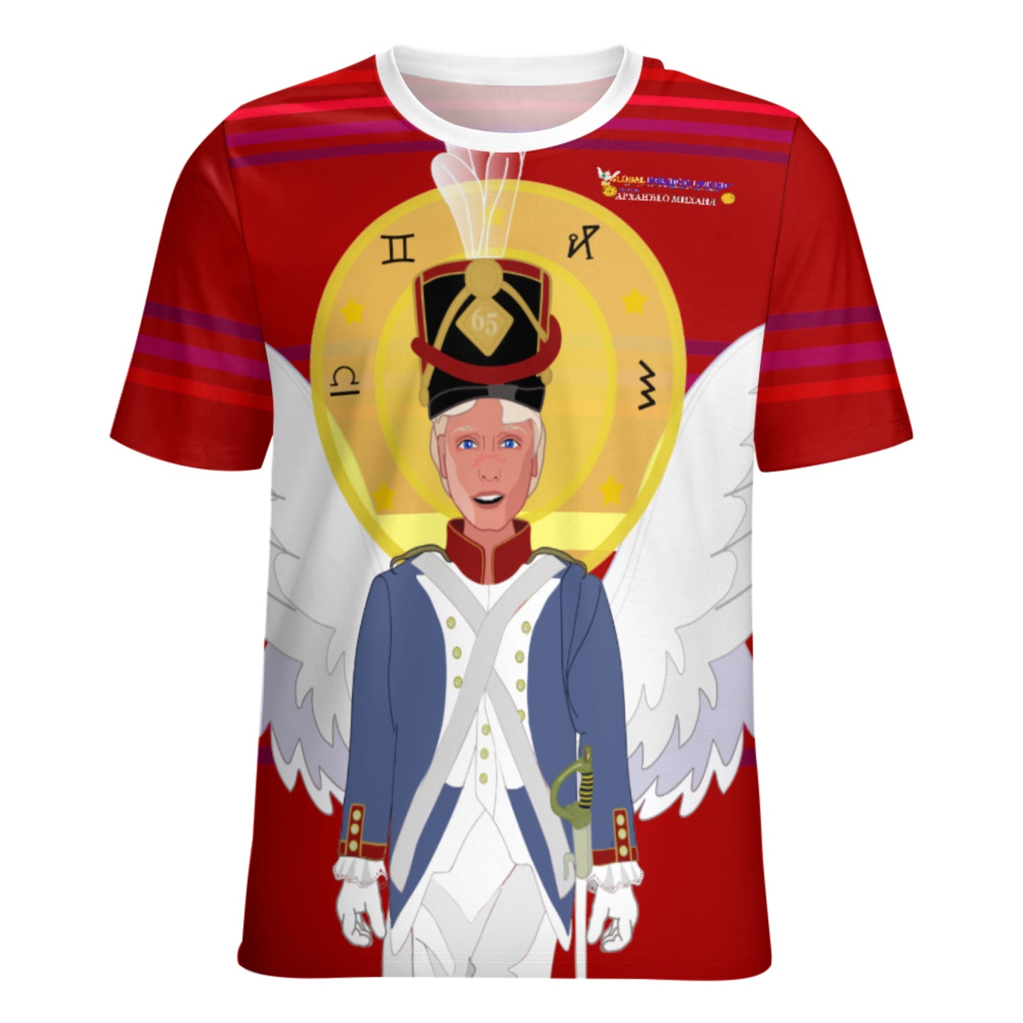 Women´s T-shirt  GLOBAL FREEDOM UNITED© Archangel Michael Serbia V3 Red