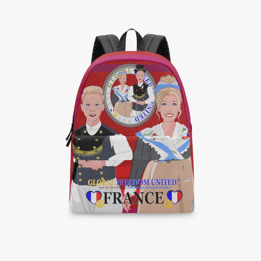 GLOBAL FREEDOM UNITED© Couple French Red - All-over-print Canvas Backpack