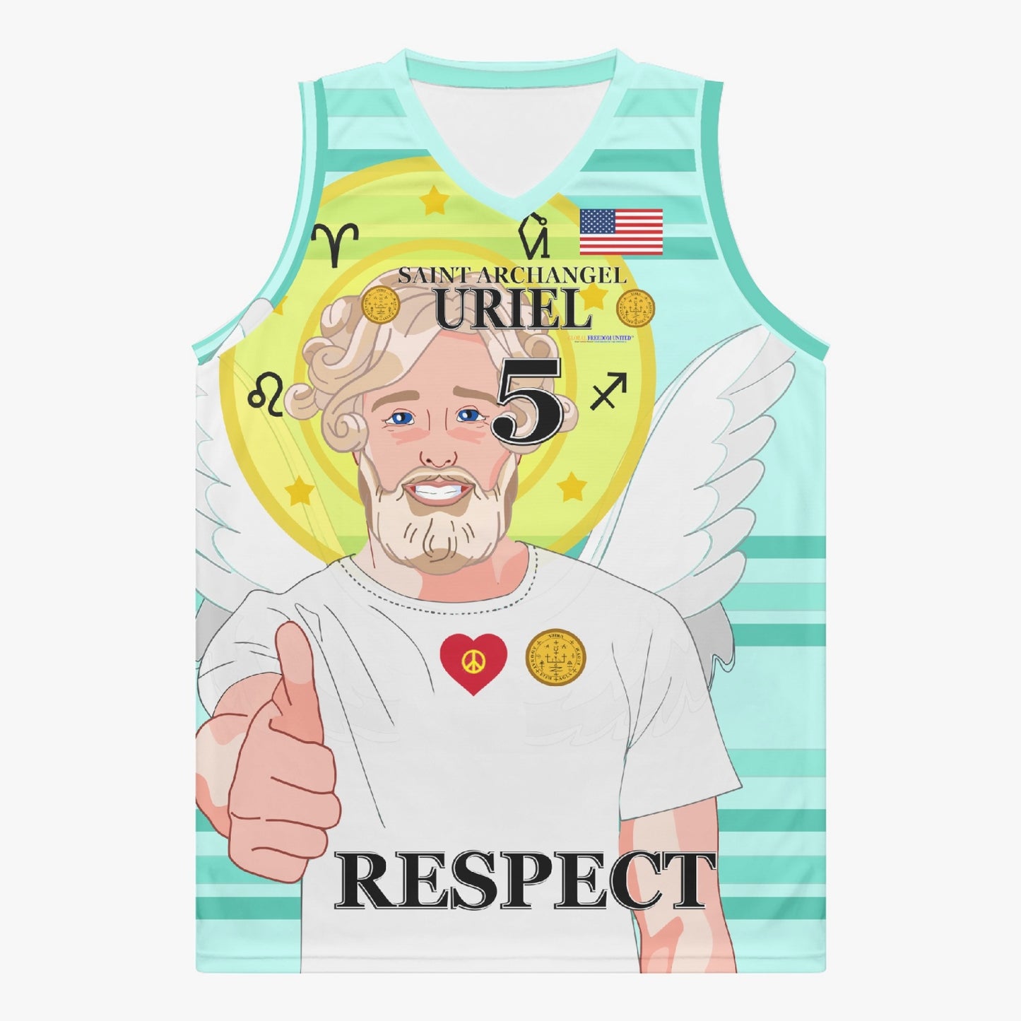 Basketball Jersey GLOBAL FREEDOM UNITED ARCHANGEL URIEL USA 5
