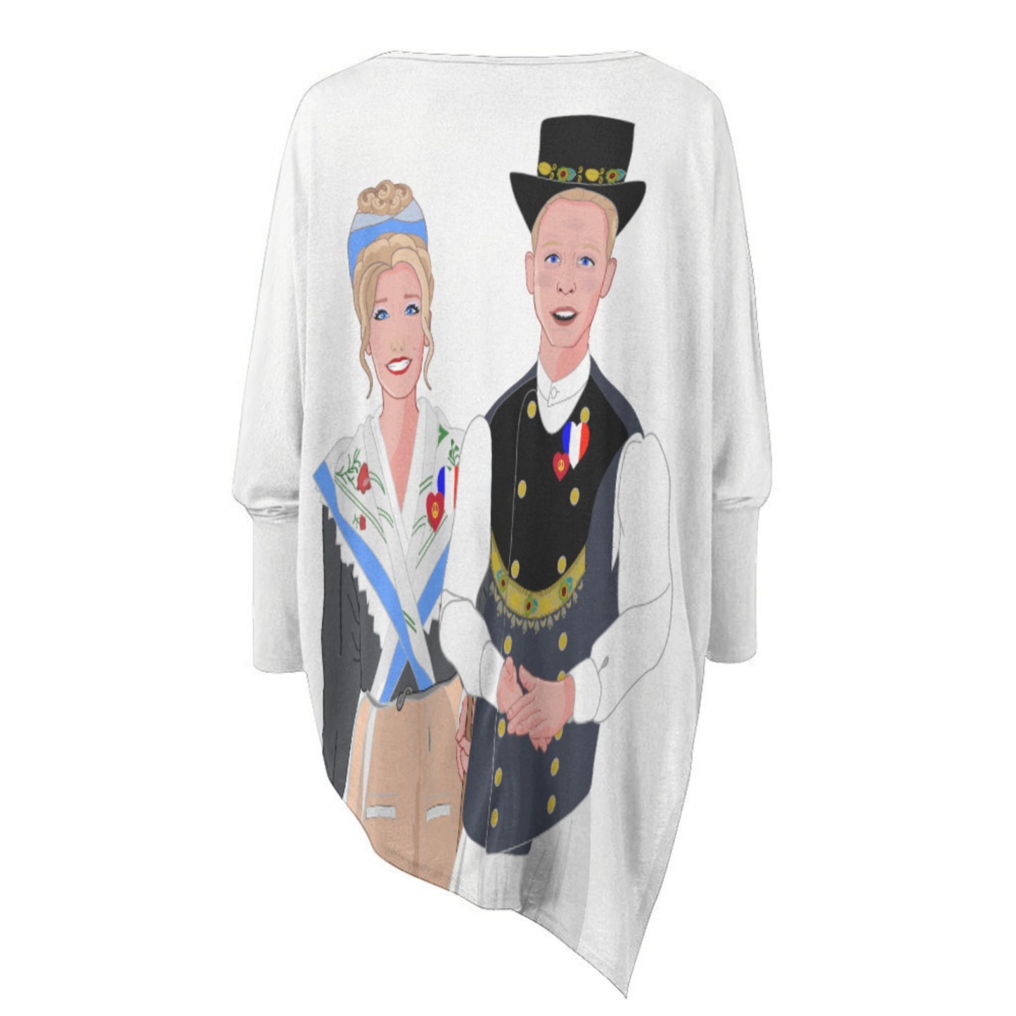 Pullover Long Sleeve T-shirt Global Freedom United© Couple French