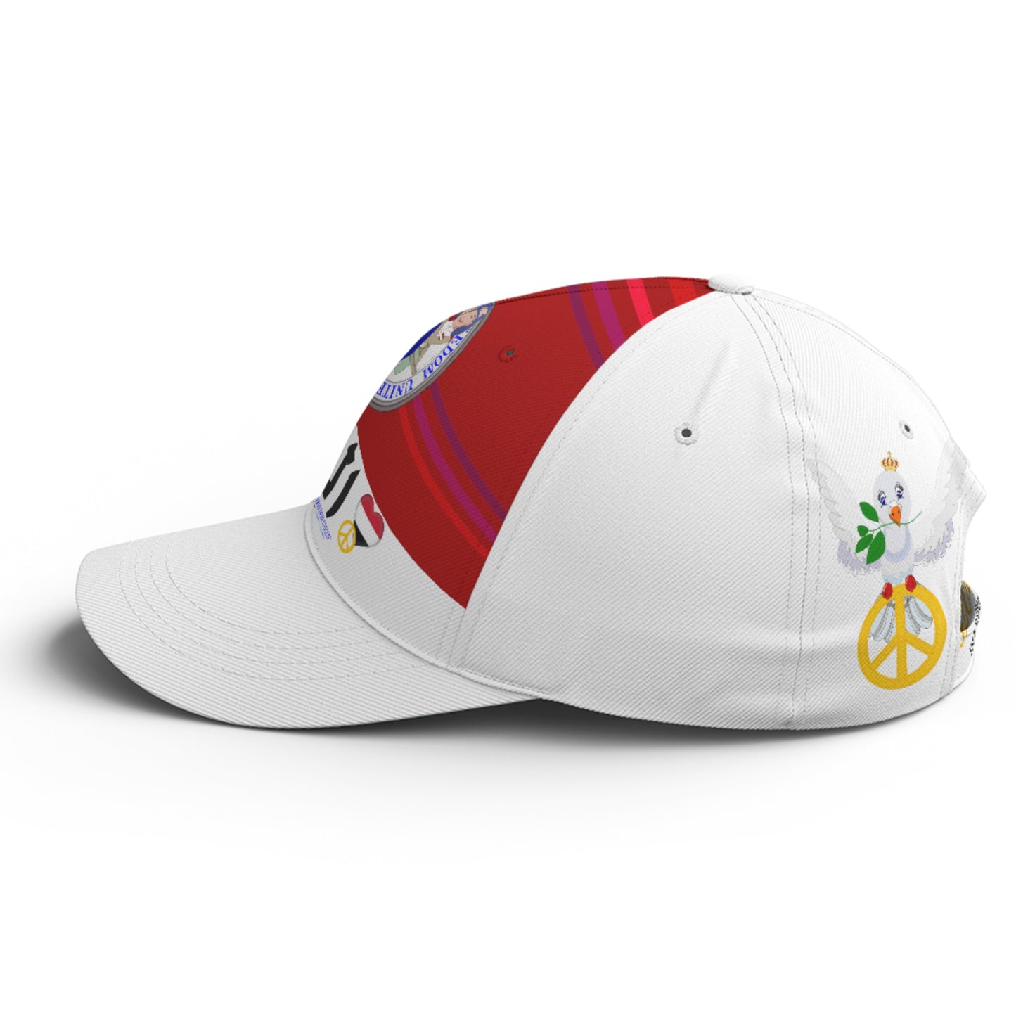 Basketball Cap GLOBAL FREEDOM UNITED© Couple Yemen Red