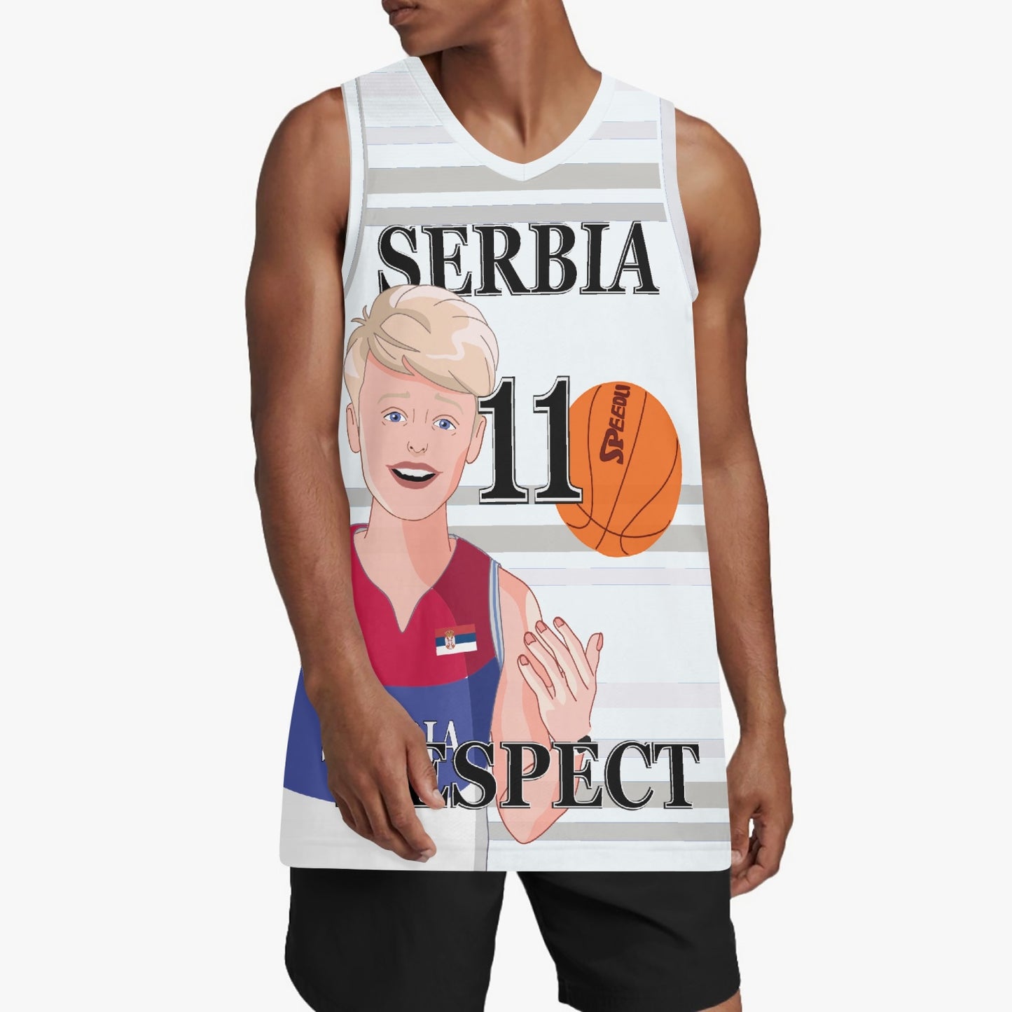 Basketball Jersey GLOBAL FREEDOM UNITED COUPLE EDITION SERBIA MEN V2 11