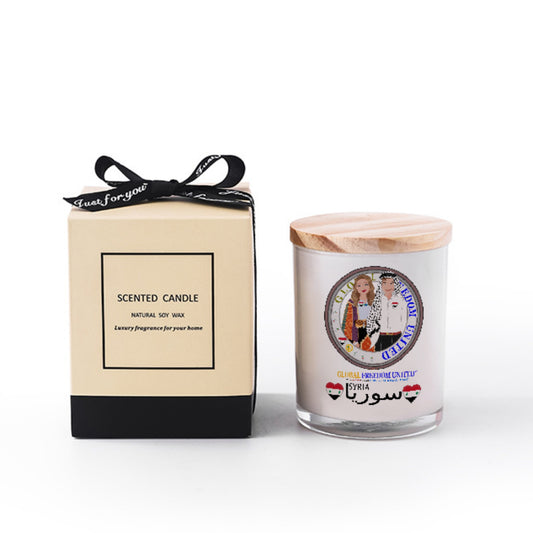 Scented Soy Candle GLOBAL FREEDOM UNITED© Couple Syria