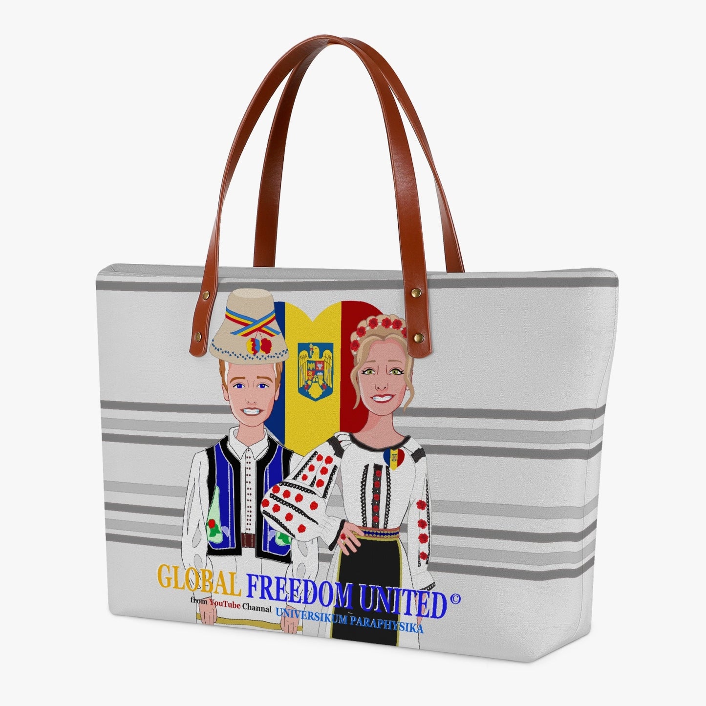 GLOBAL FREEDOM UNITED© COUPLE ROMANIA Classic Diving Cloth Tote Bag