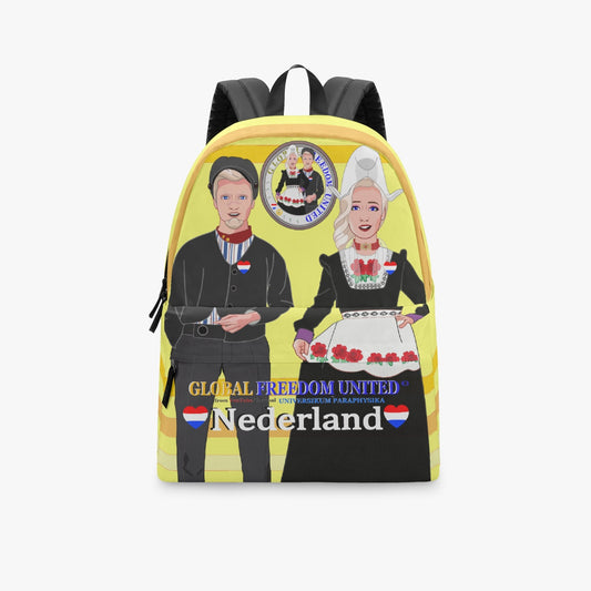 GLOBAL FREEDOM UNITED© Couple Nederland Yellow - All-over-print Canvas Backpack