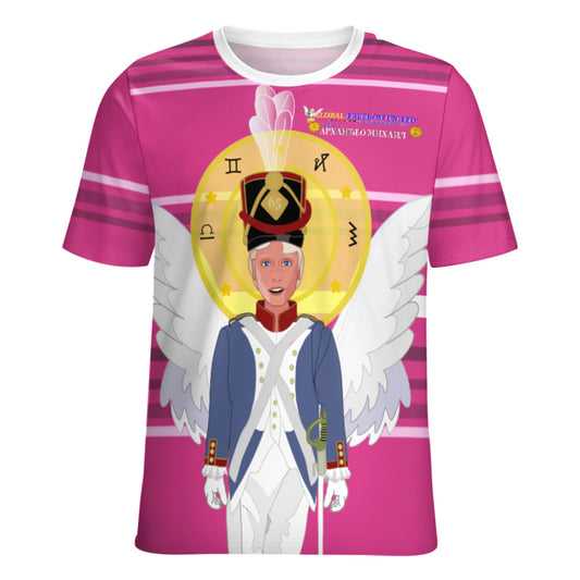Women´s T-shirt  GLOBAL FREEDOM UNITED© Archangel Michael Serbia V3 Pink2