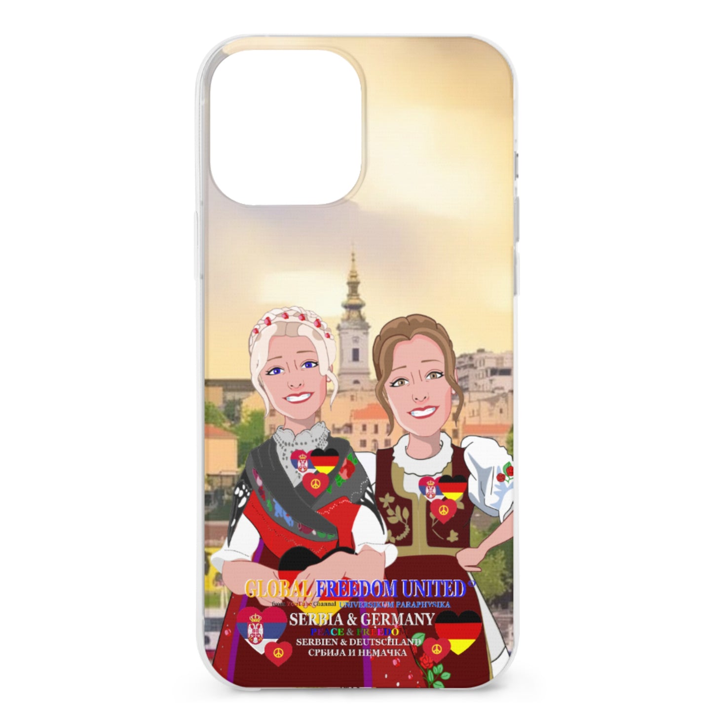 Phone Case GLOBAL FREEDOM UNITED©  Women Serbia & Germany V1