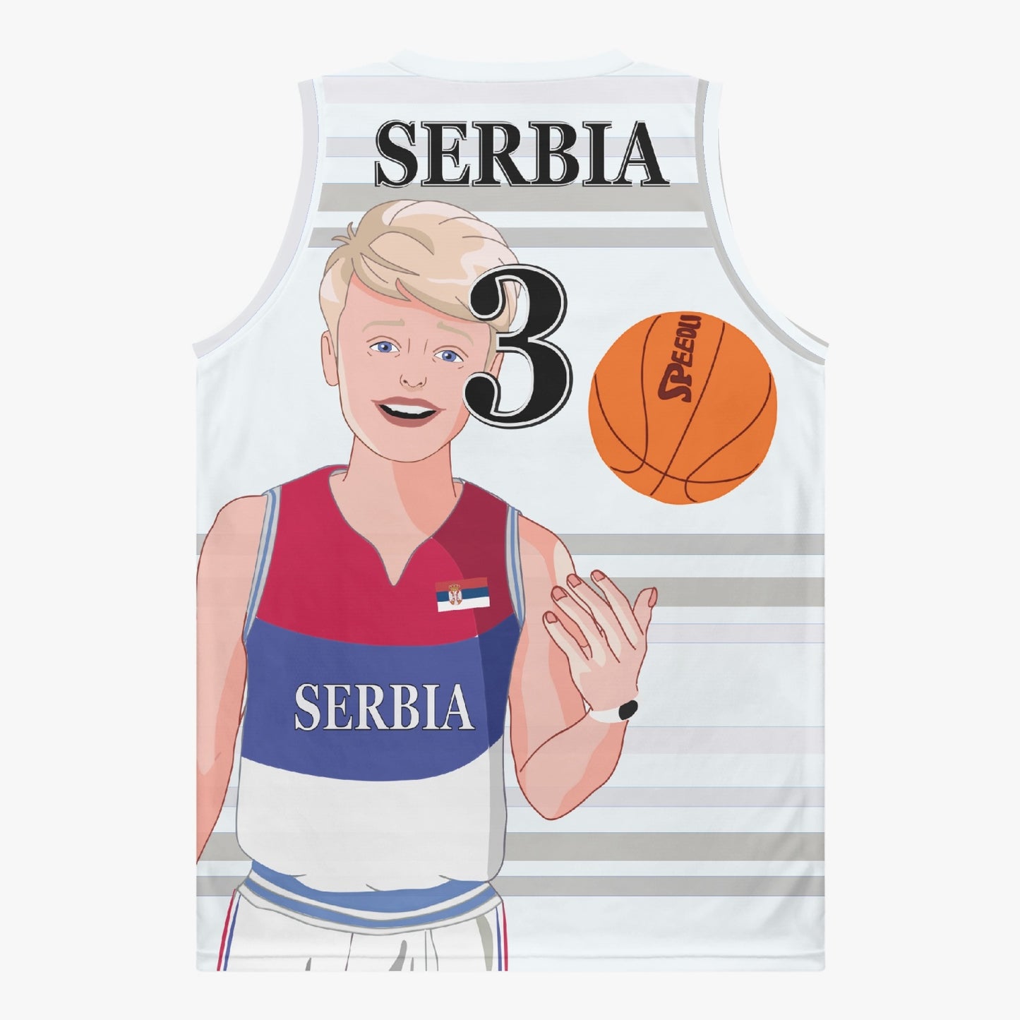 Basketball Jersey GLOBAL FREEDOM UNITED COUPLE EDITION SERBIA MEN V2 3