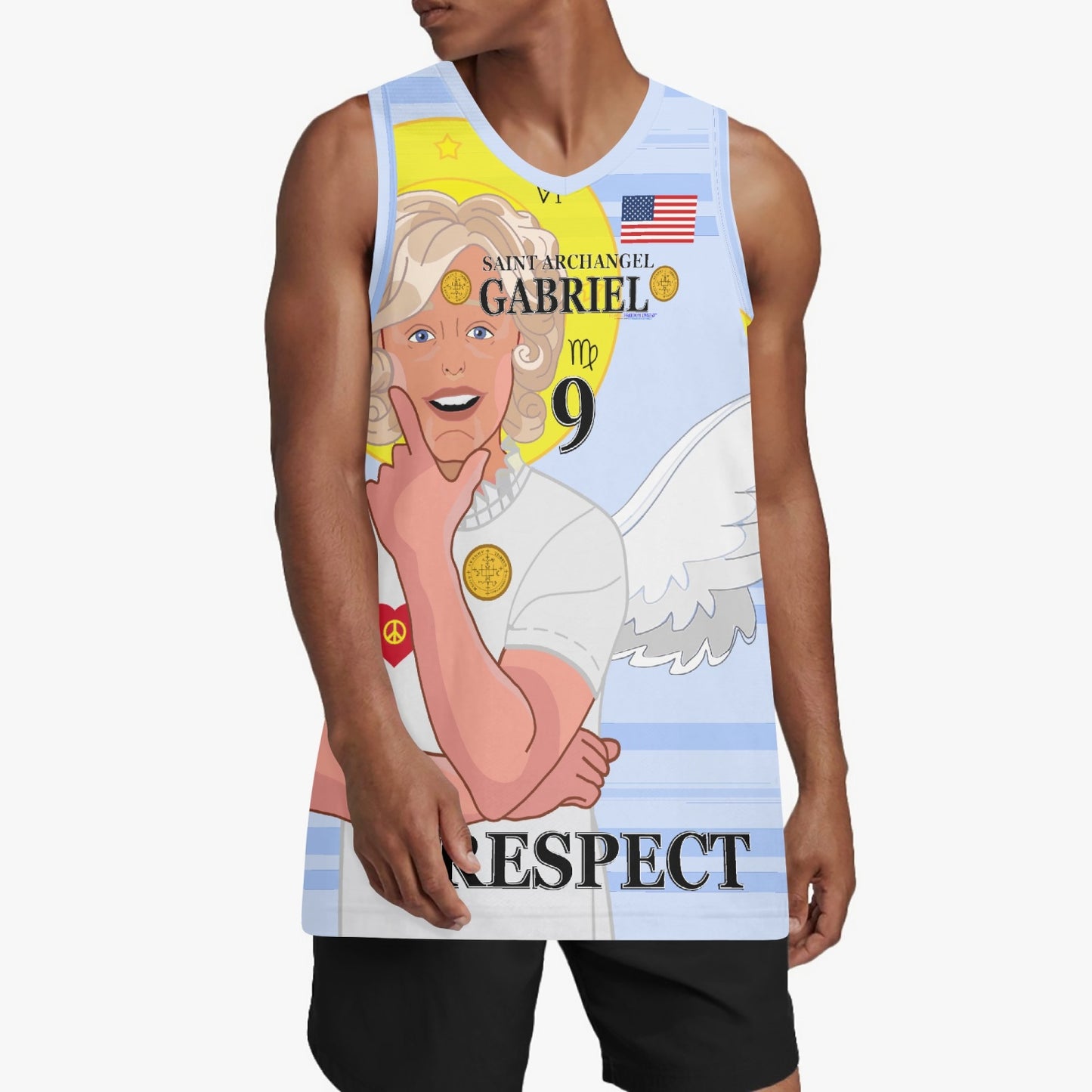 Basketball Jersey GLOBAL FREEDOM UNITED ARCHANGEL GABRIEL USA 9