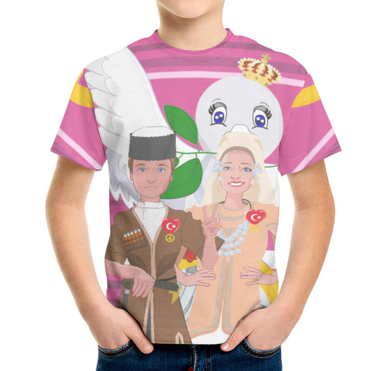 Kid´s T-shirt GLOBAL FREEDOM UNITED© Couple Turkey Pink2