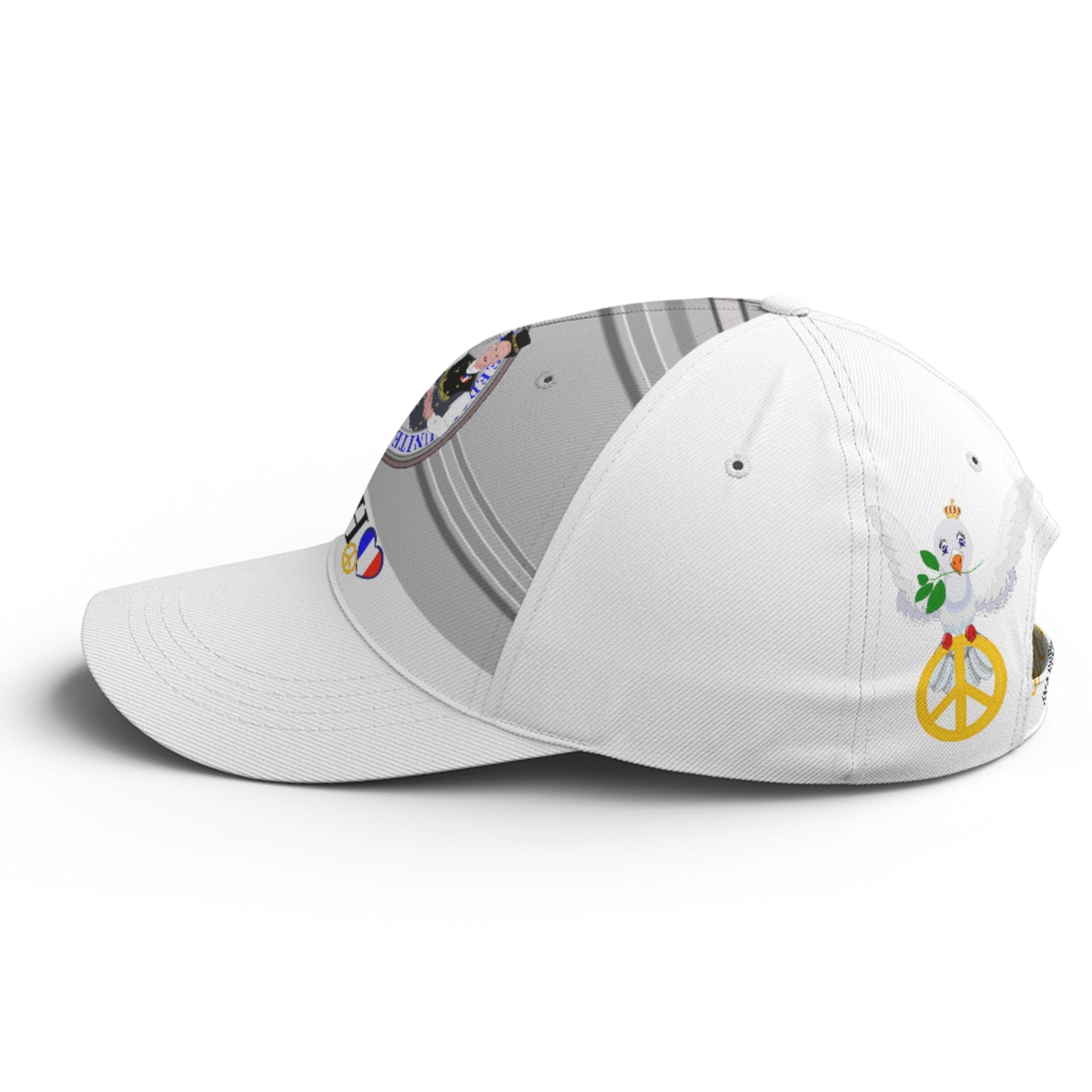 Basketball Cap GLOBAL FREEDOM UNITED© Couple French Grey