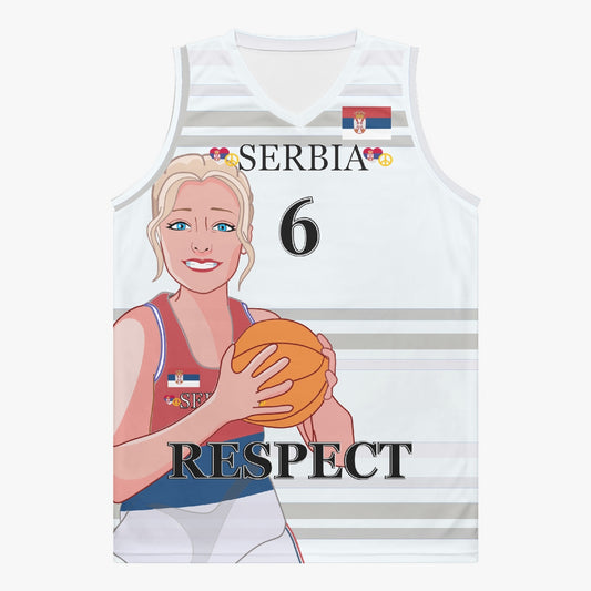 Basketball Jersey GLOBAL FREEDOM UNITED COUPLE EDITION WOMEN SERBIA v2 6