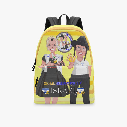 GLOBAL FREEDOM UNITED© Couple Israel Yellow - All-over-print Canvas Backpack