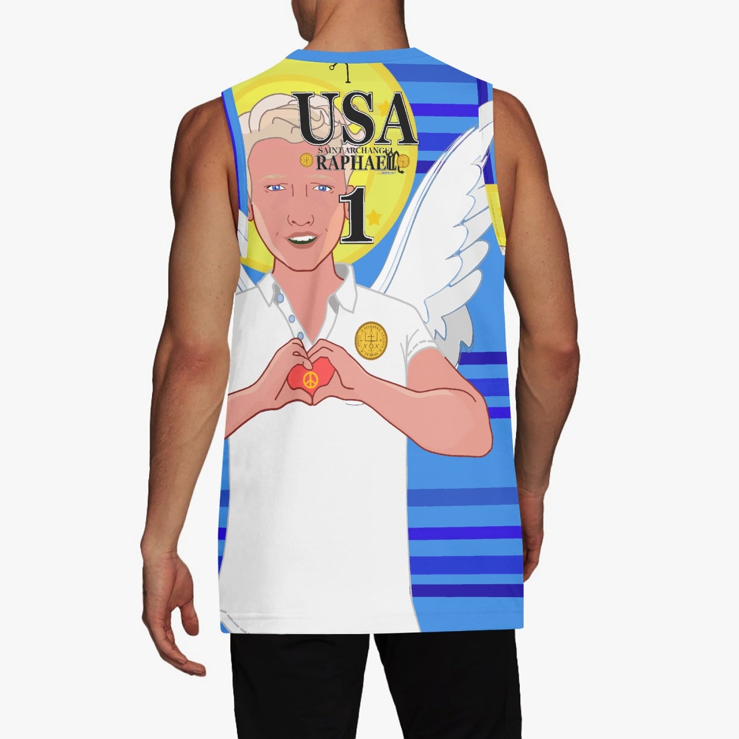 Basketball Jersey GLOBAL FREEDOM UNITED ARCHANGEL RAPHAEL USA 1