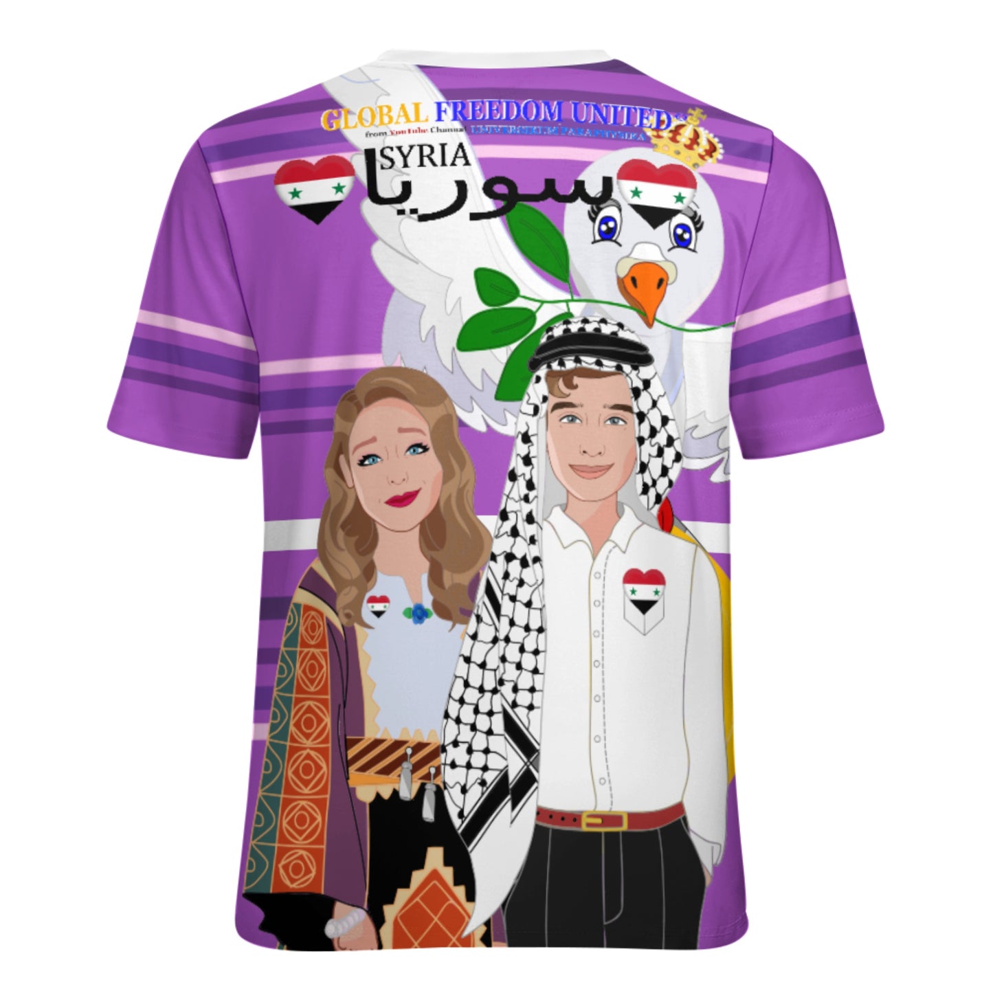 Women´s T-shirt  GLOBAL FREEDOM UNITED© Couple Syria Lilac
