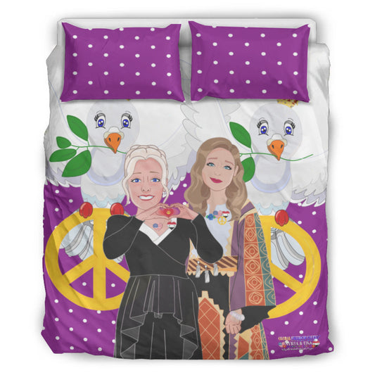 Bed Line GLOBAL FREEDOM UNITED© Women Syria & USA Lilac