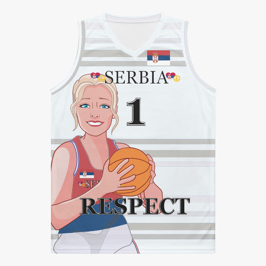Basketball Jersey GLOBAL FREEDOM UNITED COUPLE EDITION WOMEN SERBIA v2 1