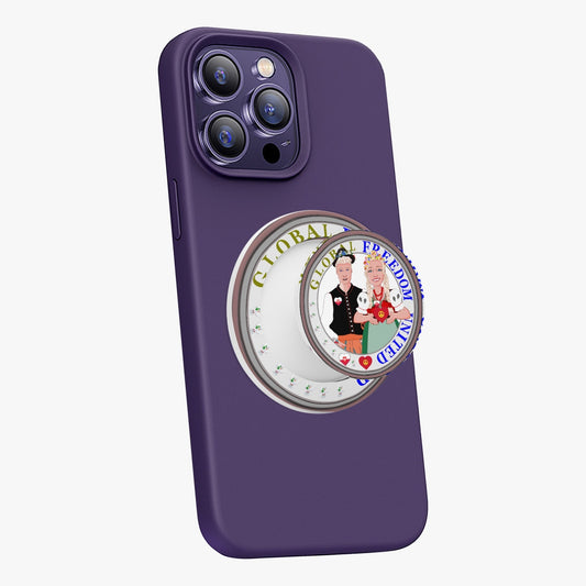 GLOBAL FREEDOM UNITED© Couple Poland Magnetic Collapsible Grip And Stand