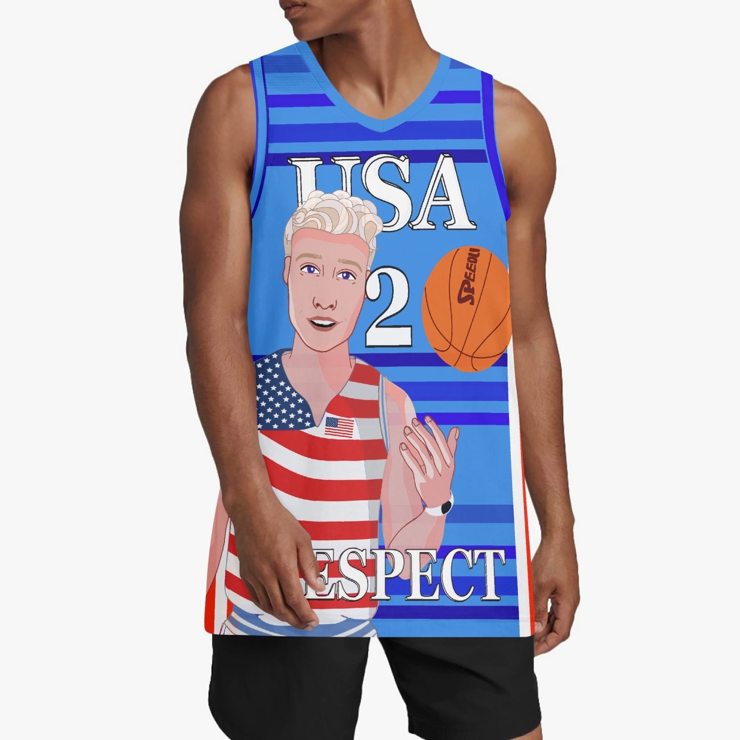 Basketball Jersey GLOBAL FREEDOM UNITED©  COUPLE EDITION USA V1 2