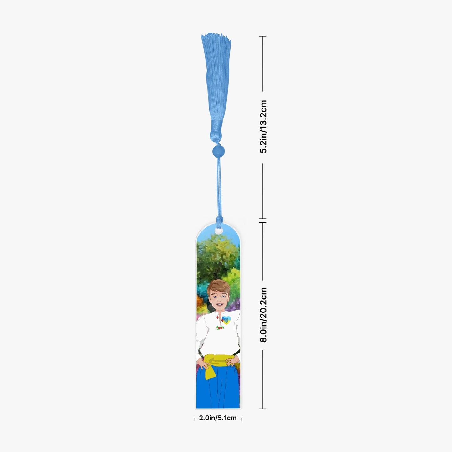 Acrylic Bookmark - Semicircle GLOBAL FREEDOM UNITED© UKRAIN BOY