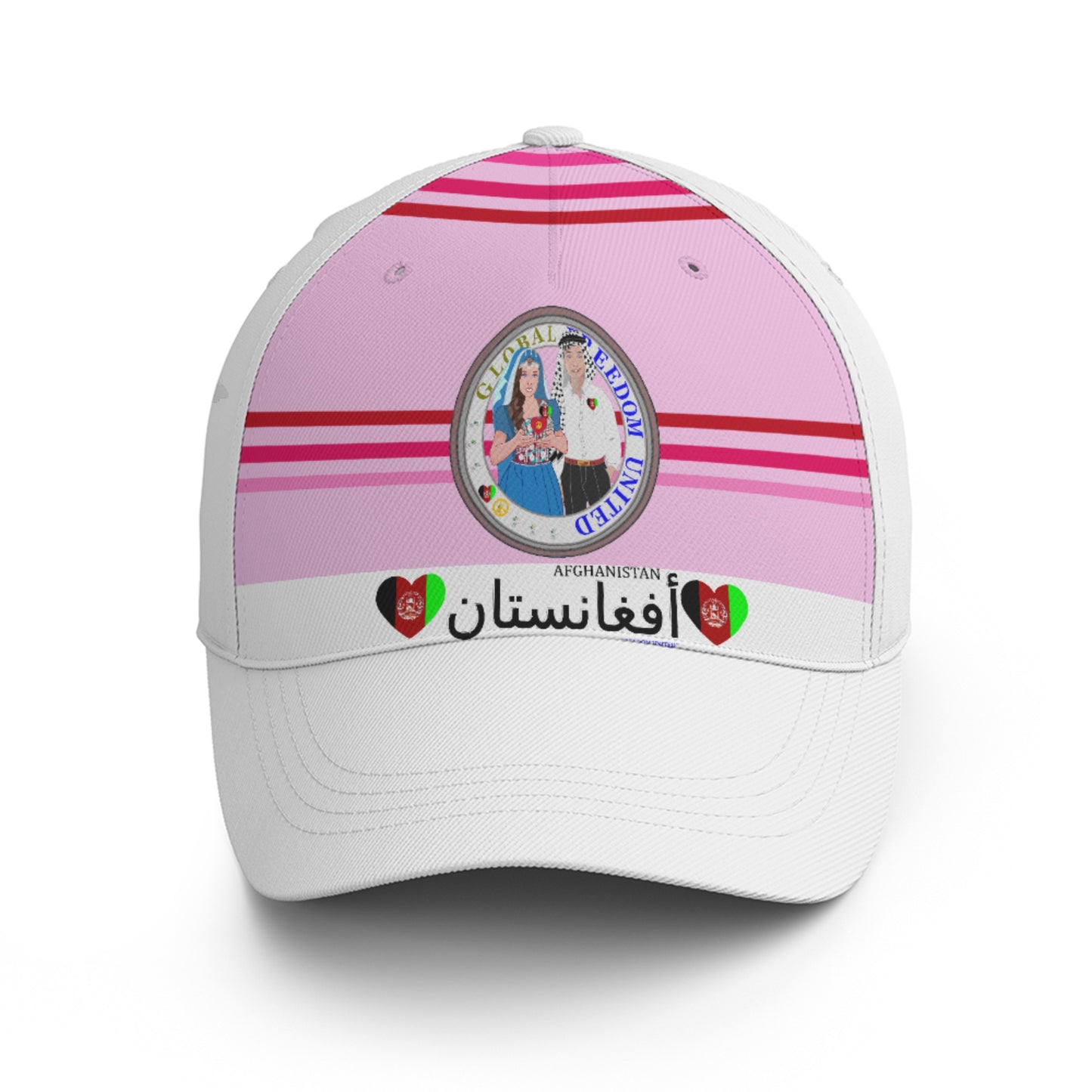 Basketball Cap GLOBAL FREEDOM UNITED© Couple Afghanistan Pink1