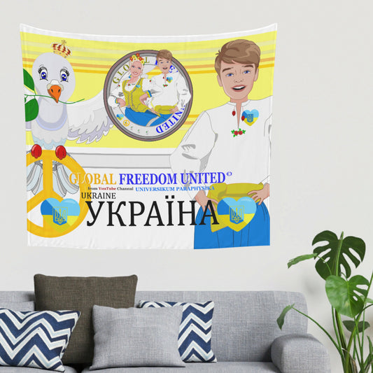 Tapestry GLOBAL FREEDOM UNITED© Couple Ukrain Yellow