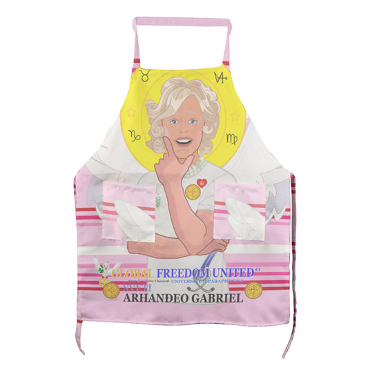 Apron GLOBAL FREEDOM UNITED© Archangel Gabriel Croatia Pink1