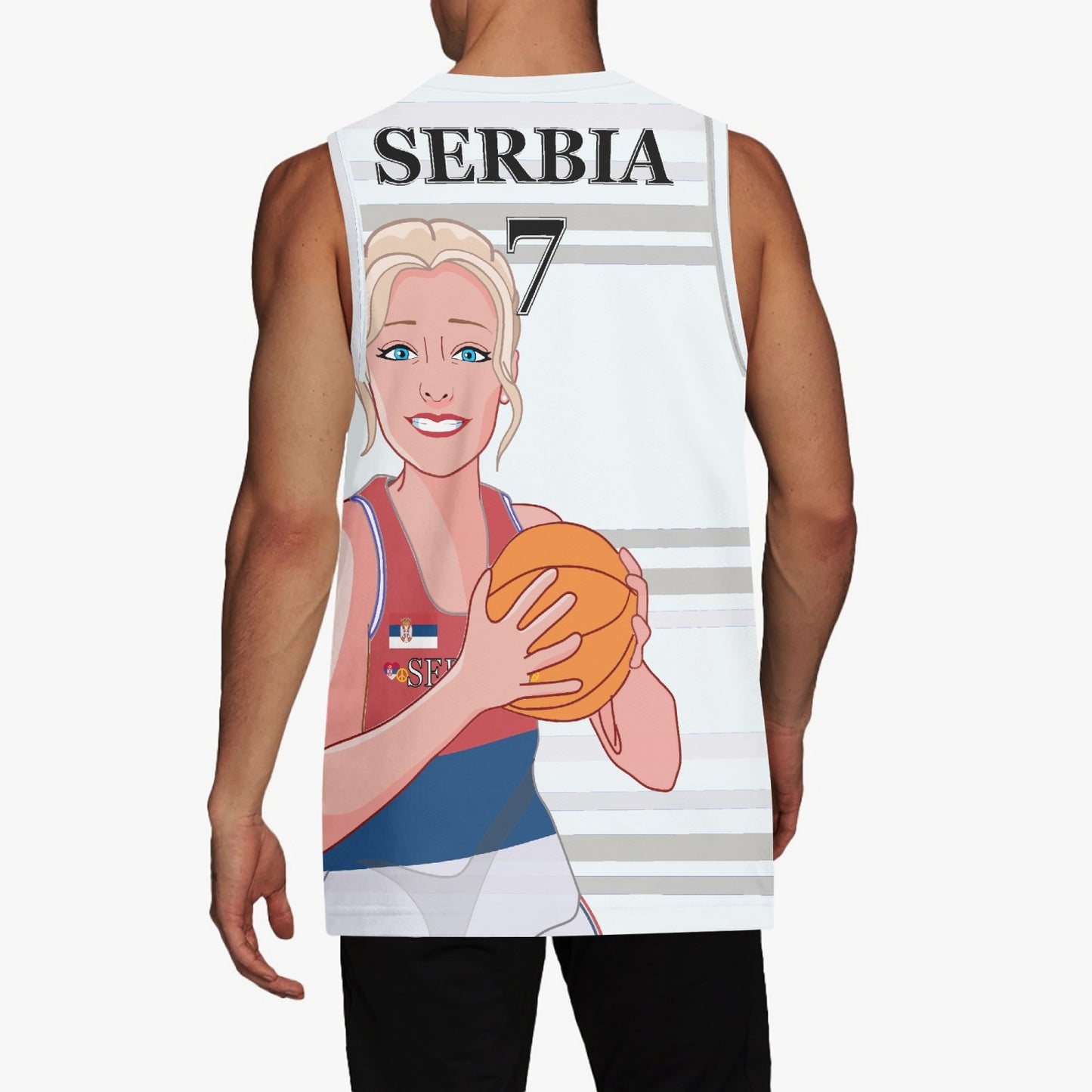 Basketball Jersey GLOBAL FREEDOM UNITED COUPLE EDITION WOMEN SERBIA v2 7